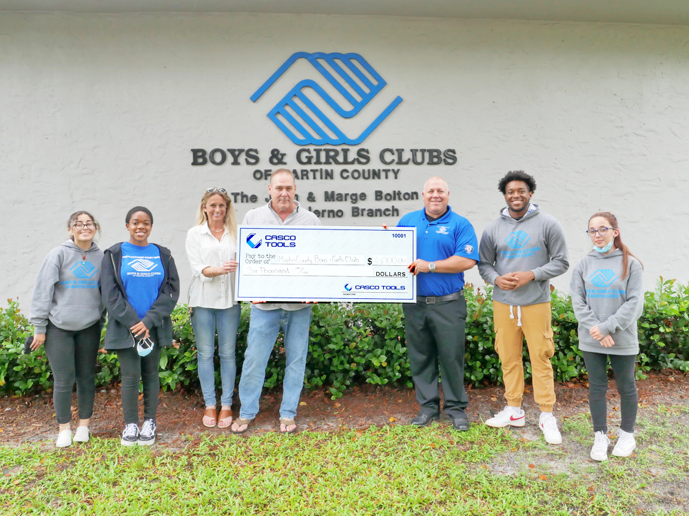 CASCO presenting a $6,000 donation to the Boys and Girls Club of Martin County