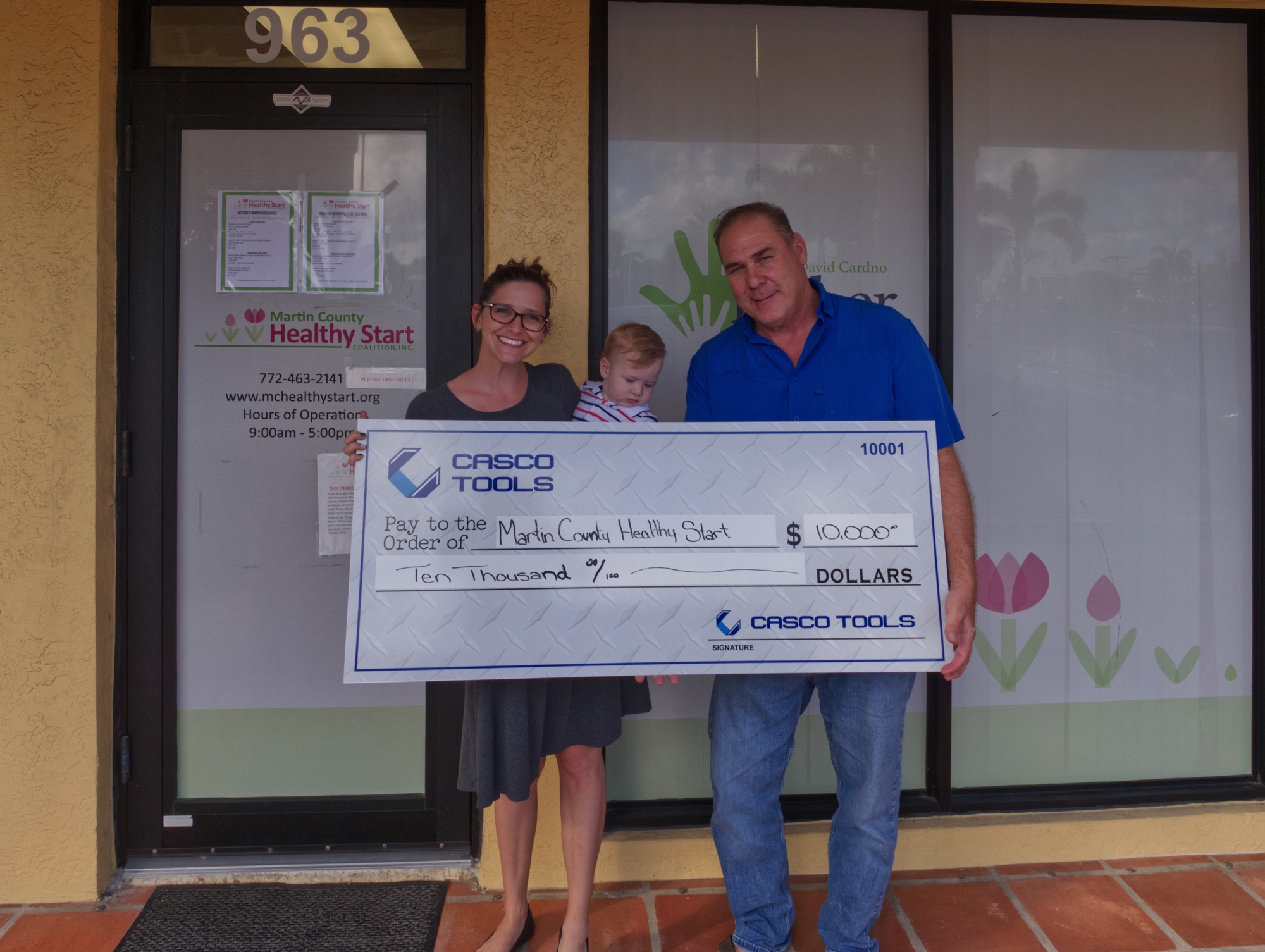 CASCO presenting a $10,000 donation to the Healthy Start Coalition of Martin County